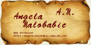 Angela Malobabić vizit kartica